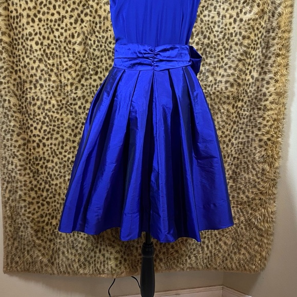 Brand- Arianna Papell Royal Blue Taffeta Dress - Picture 3 of 3